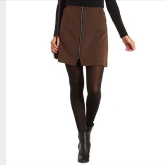 Charlotte Rousse Brown and black pattern skirt