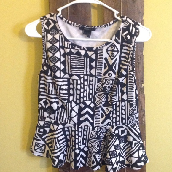 Forever 21 Tribal Peplum Top