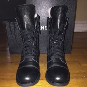 Chanel Quilted Leather Combat boots