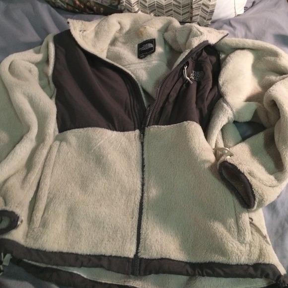 North face. Worn often, slightly off white
