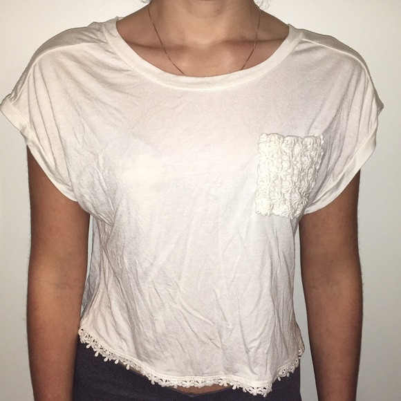 white flower shirt with see through back - Picture 1 of 3