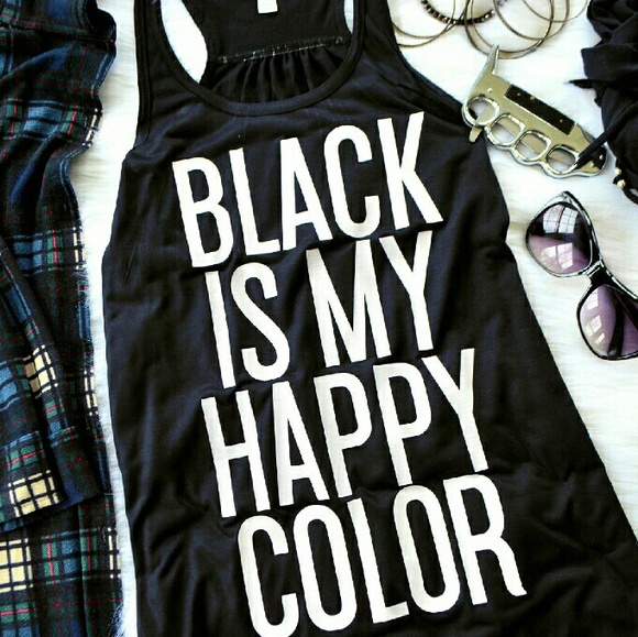 • Sale! • HP! ⭐ Black Is My Happy Color Flowy Tank - Picture 2 of 4