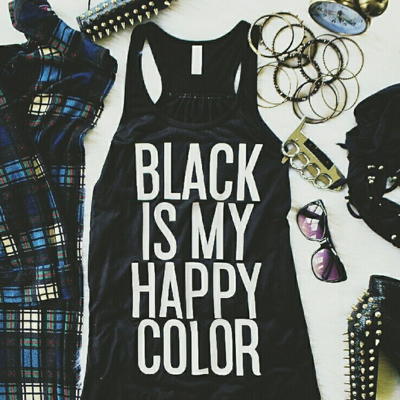 • Sale! • HP! ⭐ Black Is My Happy Color Flowy Tank - Picture 4 of 4