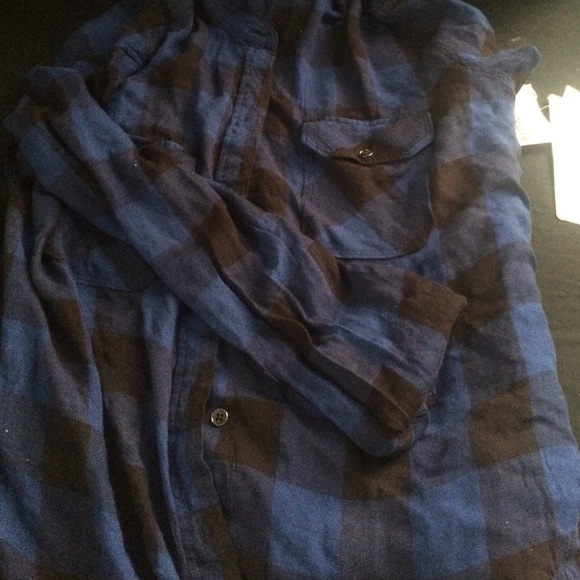 Brand new blue plaid shirt!