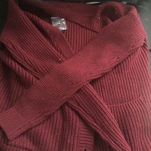Brand new maroon sweater cardigan