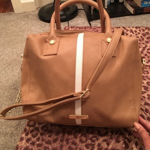 Tan and white Steve Madden bag