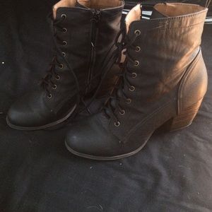 Black, heeled boots