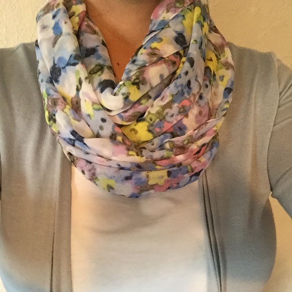 Ann Taylor Flower Print Scarf - Picture 2 of 3