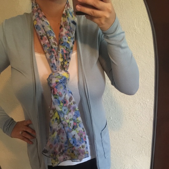 Ann Taylor Flower Print Scarf - Picture 3 of 3