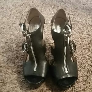 Michael by Michael Kors black platform heels.