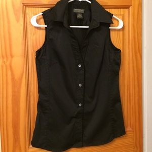 Banana Republic Black Sleeveless Blouse