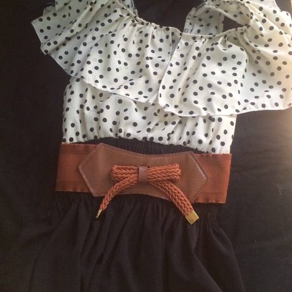 Used black and white dress