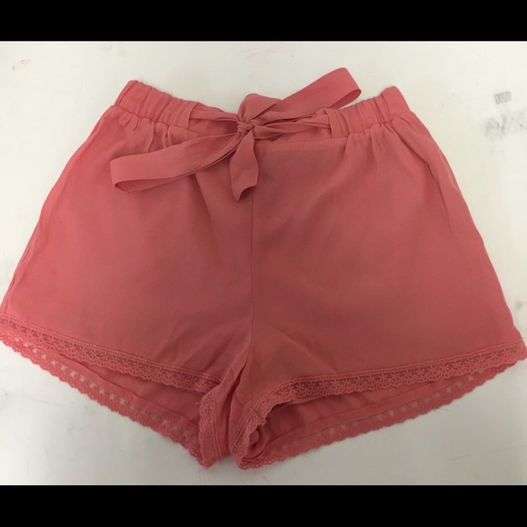Coral high waisted shorts