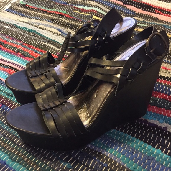 Strappy wedges