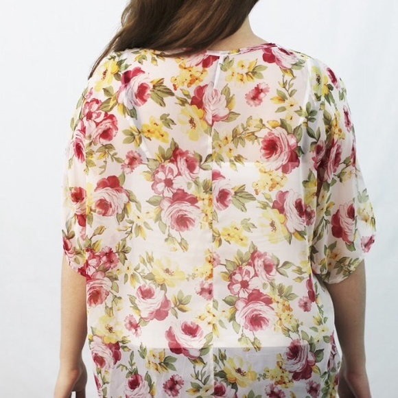 Sheer Floral Kimono - Picture 4 of 4