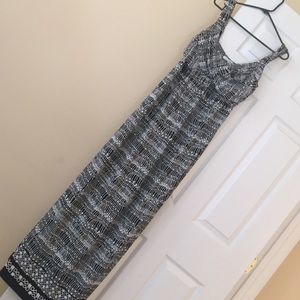 Black and cream long dress