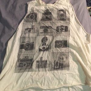 Brandy Melville camera print muscle tee