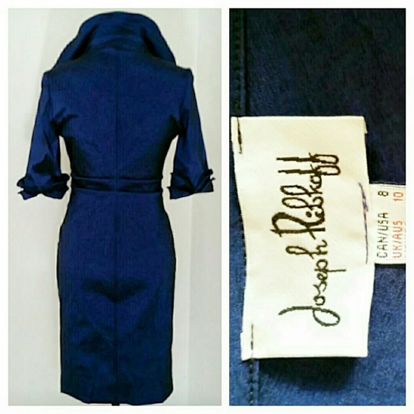 Sapphire Blue Ruched Dress - Picture 2 of 4