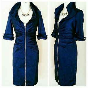 Sapphire Blue Ruched Dress