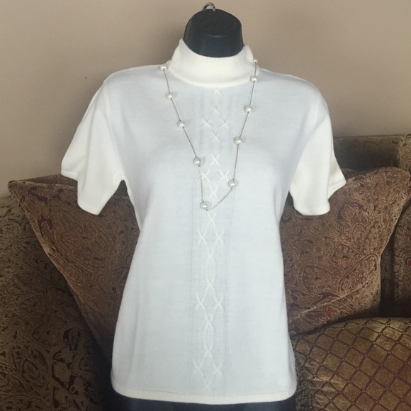 Studio Works Short Sleeve Sweater Top