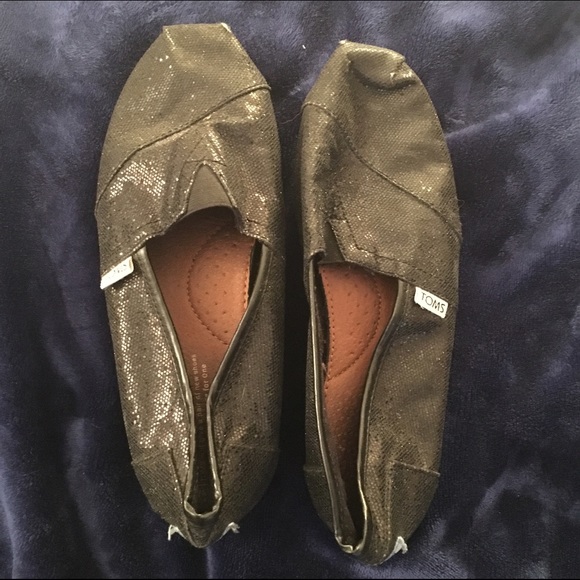 Black glitter Toms