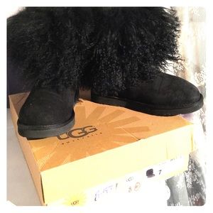 UGG Australia Mongolian Sheepskin Cuff Boots