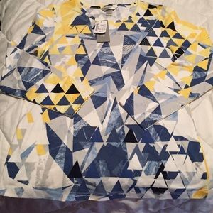 Petite long sleeved embellished tee