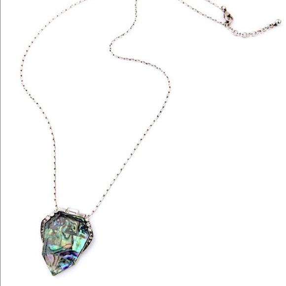 Hued Iridescent Stone Pendant Necklace - Picture 4 of 4