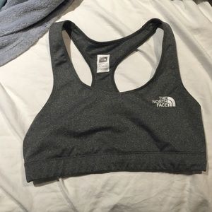 Grey north face sports bra