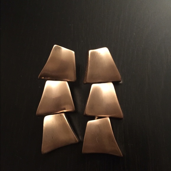 Marilyn Schiff gold tone Art Deco earrings