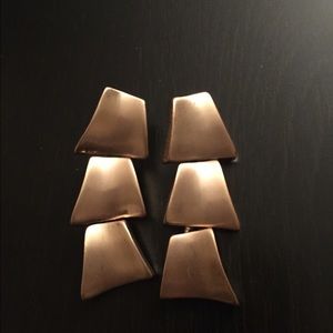 Marilyn Schiff gold tone Art Deco earrings