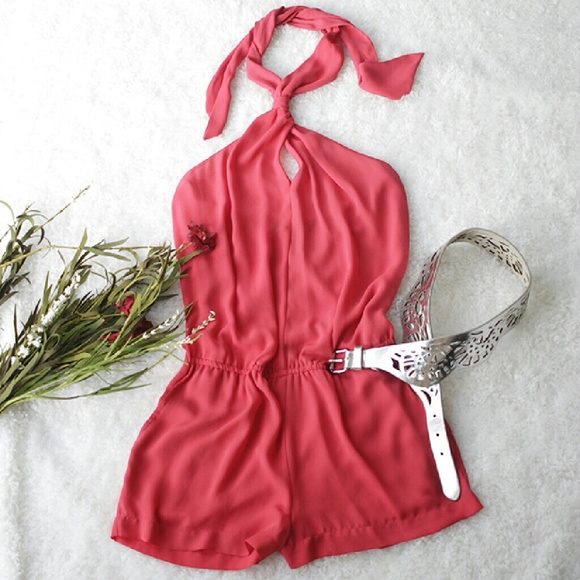 💗LAST CHANCE! 🎀BCBGMAXAZRIA Red Berry Romper