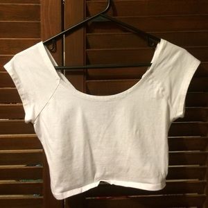 white crop top