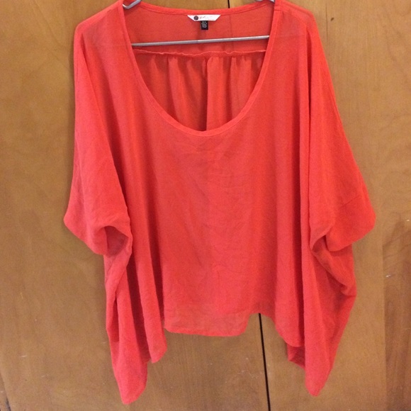 Sheer flowy Orange top