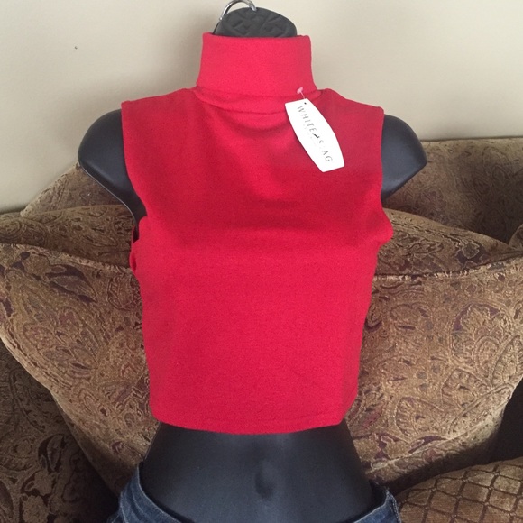 White Stag Red Turtle Neck Tee