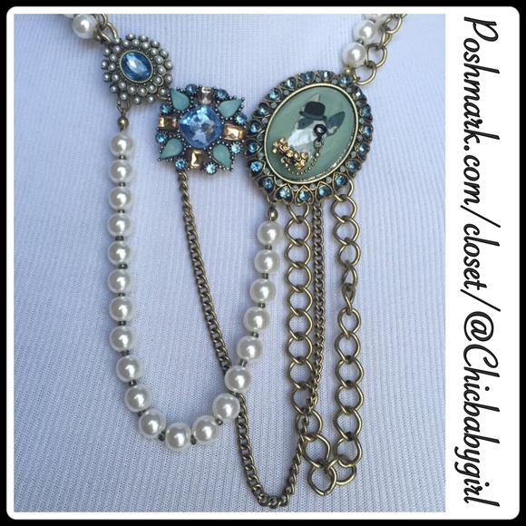 Betsey Johnson Jewelry - [BETSEY JOHNSON] CAMEO CRITTERS DOG CHAIN NECKLACE