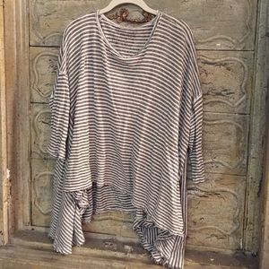 Free People Oversized Striped Top