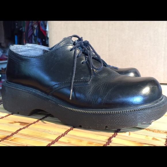 black leather oxfords