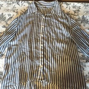 Striped Cold Shoulder Top