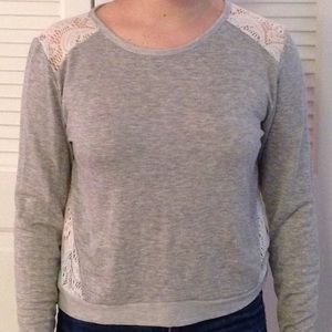 Super soft long sleeve top with lace back