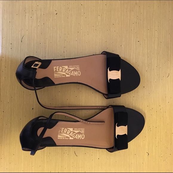 Ferragamo wedges, 7 b-width