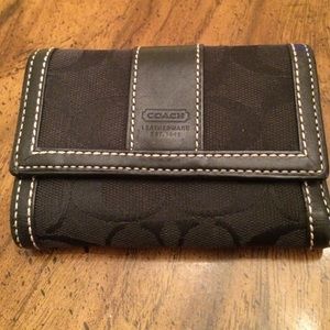 Coach small black wallet