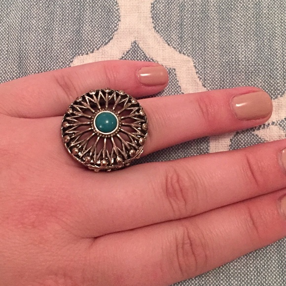 💍Unique silver and turquoise ring💍