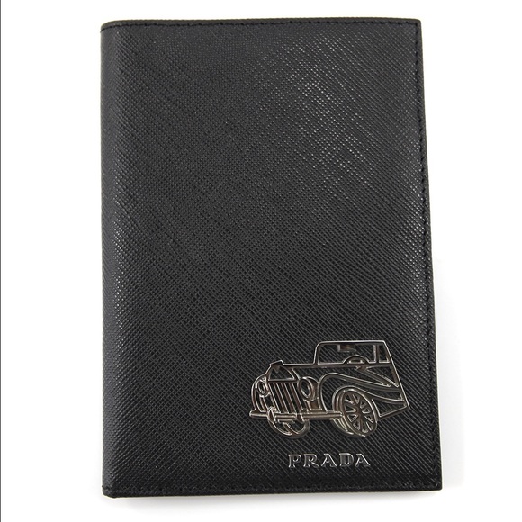 Prada 2M1412 Saffiano Passport Holder Car Logo