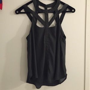 Nordstrom Grey Tank with Cutouts