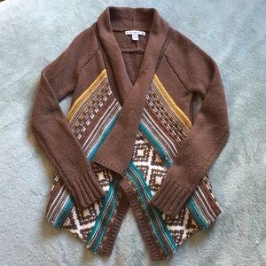 Boho Aztec open cardigan