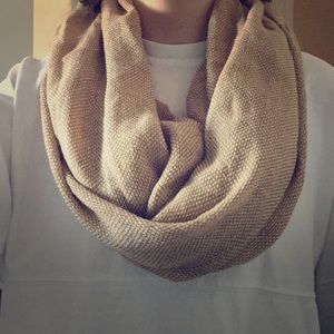 Tan (burlap) infinity scarf