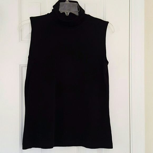 Chico's Travelers Sleeveless Black Turtleneck s/m