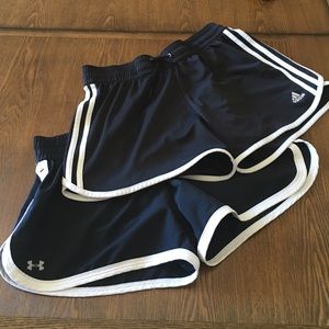 Under armour 'heat gear' exercise shorts.