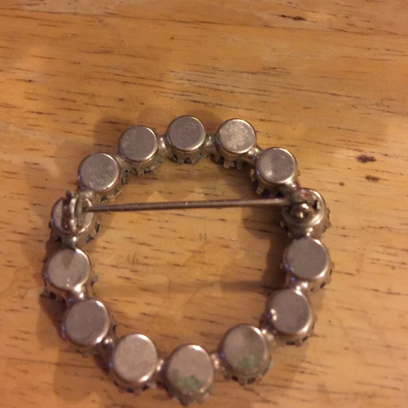 Vintage sparkle blue rhinestone brooch - Picture 2 of 3